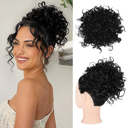 💎Chignon Riccio Corto con Elastico a Coulisse✨