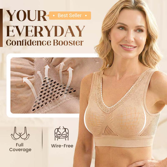 【✨1+1 Free - 2 Pcs⏰🔥SCONTO DEL 50% PER UN PERIODO LIMITATO!】Pure Cotton Buttonless Comfy Lifting Bra