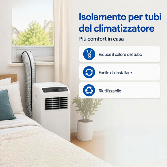 ⏰🔥SCONTO DEL 50% PER UN PERIODO LIMITATO!🔥OLTRE 50K+ VENDUTE!📢Copertura isolante per tubi dell’aria condizionata: un accessorio indispensabile per la casa d’estate