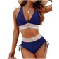 🔥Sconto del 55%! 🩱 Bikini a vita alta con effetto contenitivo e patchwork colorato – 6 colori, regolabile e ultra seducente 💕