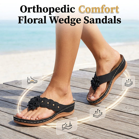 🌷Sandali infradito da donna con motivi floreali e supporto plantare 🌸 Leggeri, eleganti e incredibilmente comodi