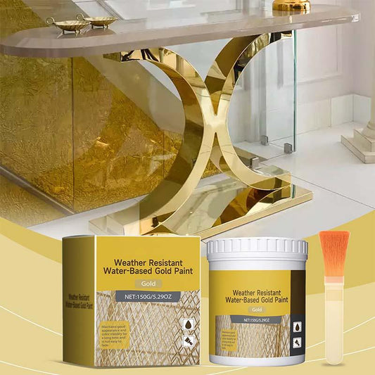 Vernice Oro a Base d'Acqua Resistente agli Agenti Atmosferici