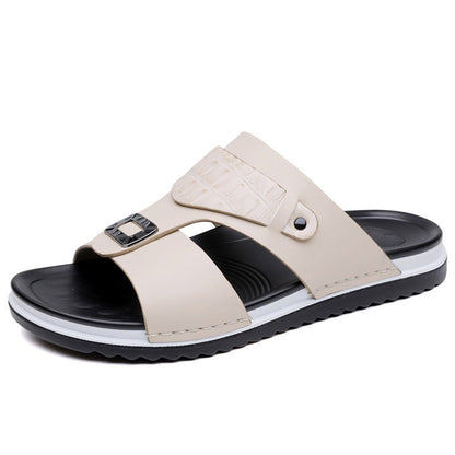 Pantofole Casual In Pelle Da Uomo