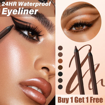 🎁 Ultimo giorno Buy 1 Get 1 Free🔥-🌟24 HR Waterproof Eyeliner Duo Matita Occhi Affilabile