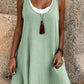 🌸Summer Hot Sale 50%OFF🌸 Women's Casual Loose Sleeveless Fake Two Piece Tank Dress
