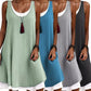 🌸Summer Hot Sale 50%OFF🌸 Women's Casual Loose Sleeveless Fake Two Piece Tank Dress