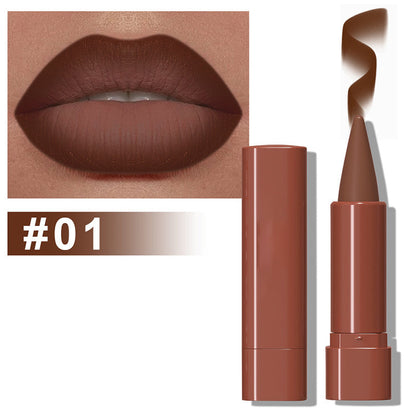 ✨ACQUISTA 1 E RICEVI 1 GRATIS✨ Rossetto opaco a doppia punta – Colore a lunga durata e a prova di sbavature