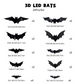 Pipistrelli Luminosi 3D per Halloween